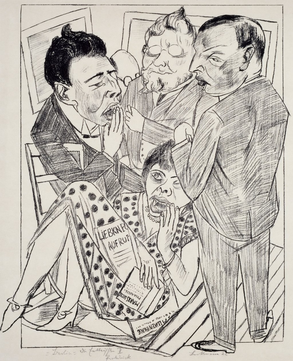 Die Enttäuschten II von Max Beckmann