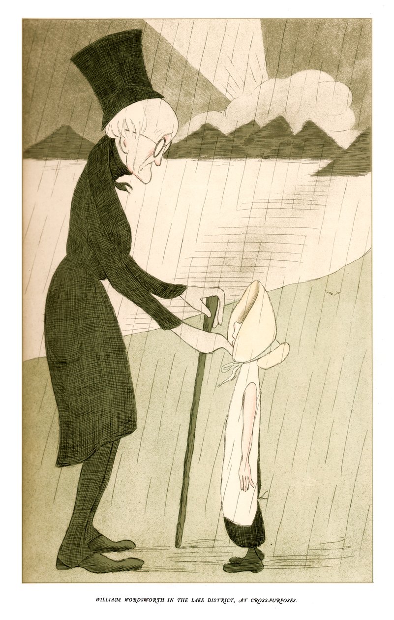 William Wordsworth im Lake District, bei Cross-Purposes, 1904 von Henry Maximilian Beerbohm