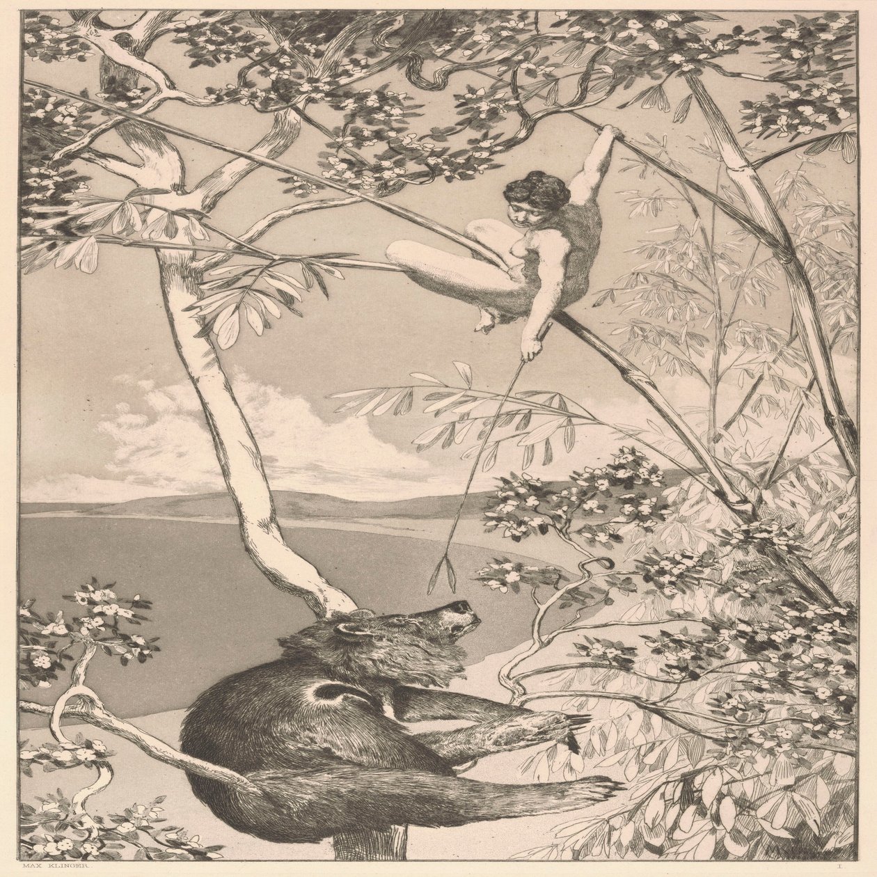 Bär und Elfe von Max Klinger