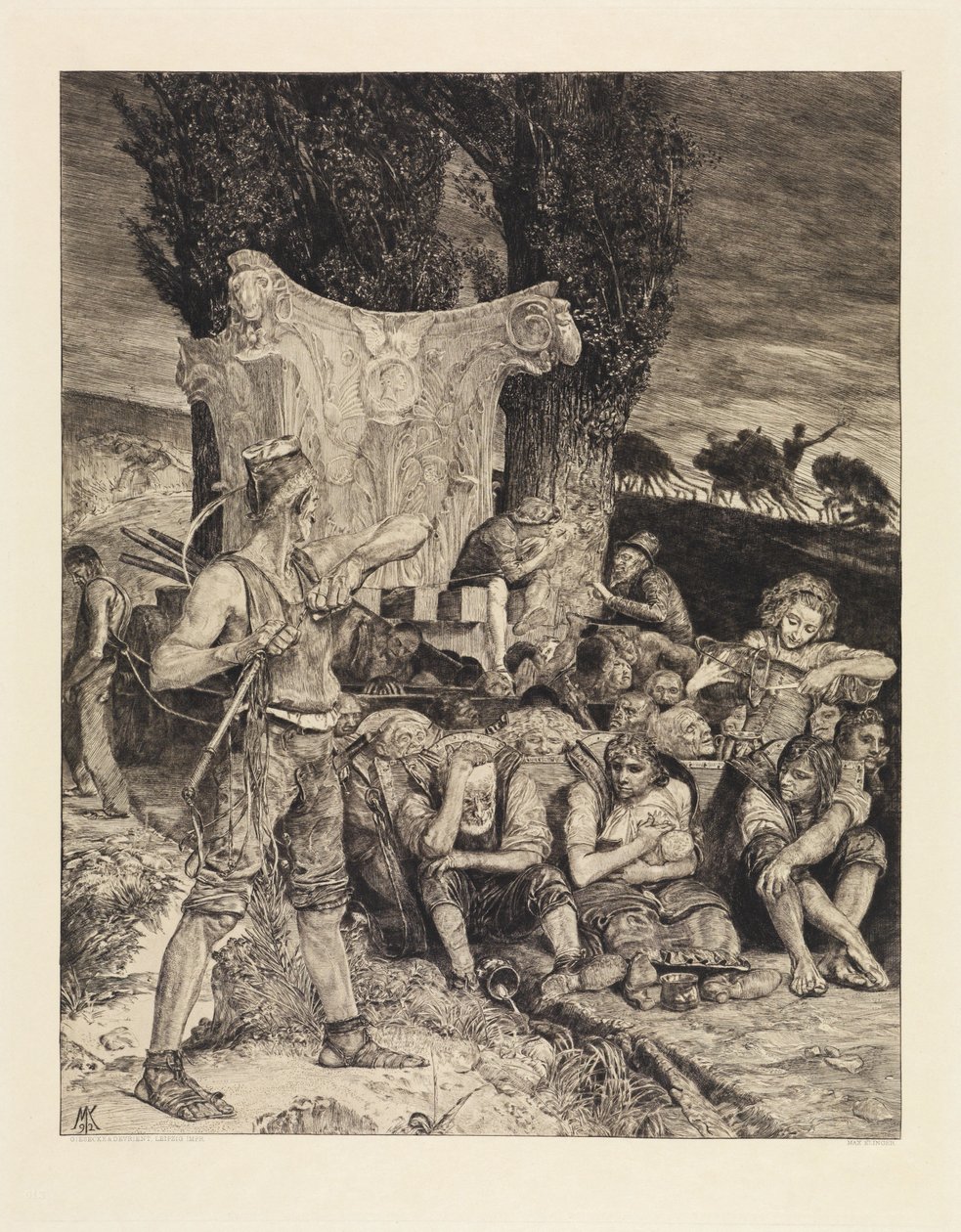 Elend (Vom Tode, Zweiter Teil, Opus XI, Blatt 7) von Max Klinger