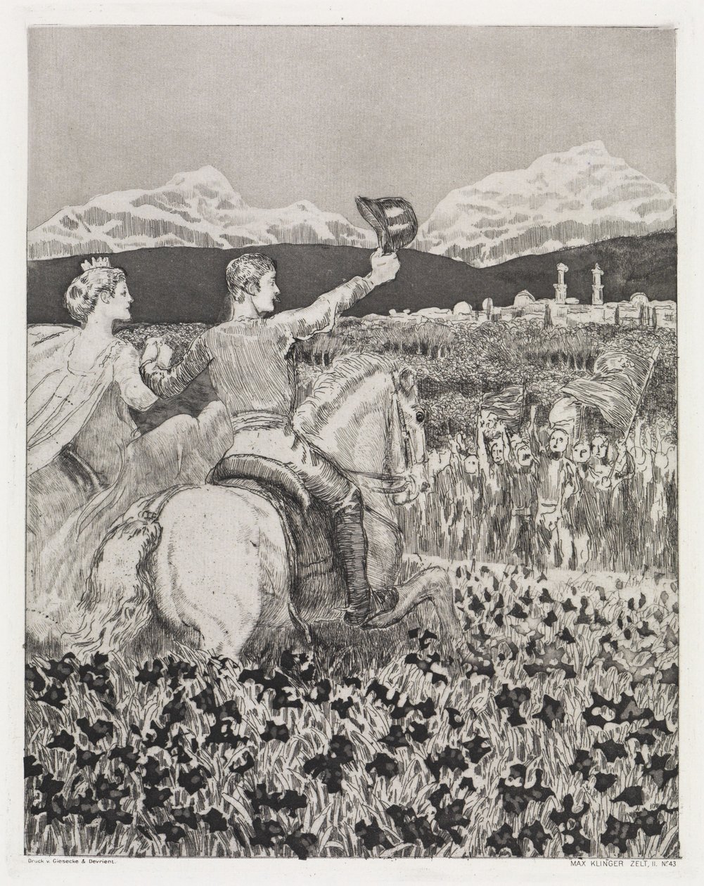 Im eigenen Land (Zelt, Opus XIV, 2. Teil, Nr. 43) von Max Klinger