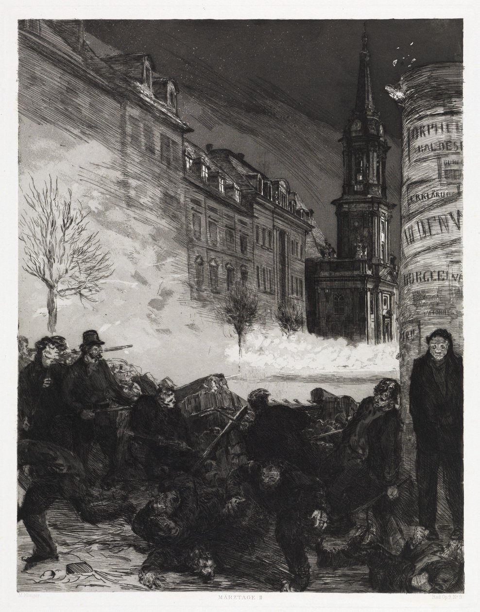 Märztage II (Dramen, Opus IX, Blatt 9) von Max Klinger