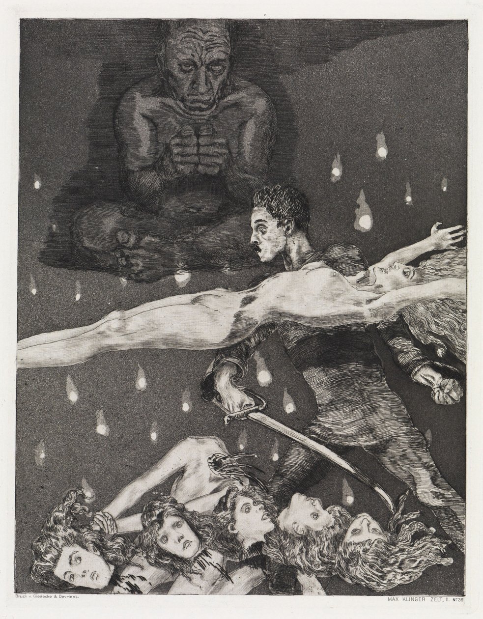 Mord (Zelt, Opus XIV, 2. Teil, Nr. 39) von Max Klinger