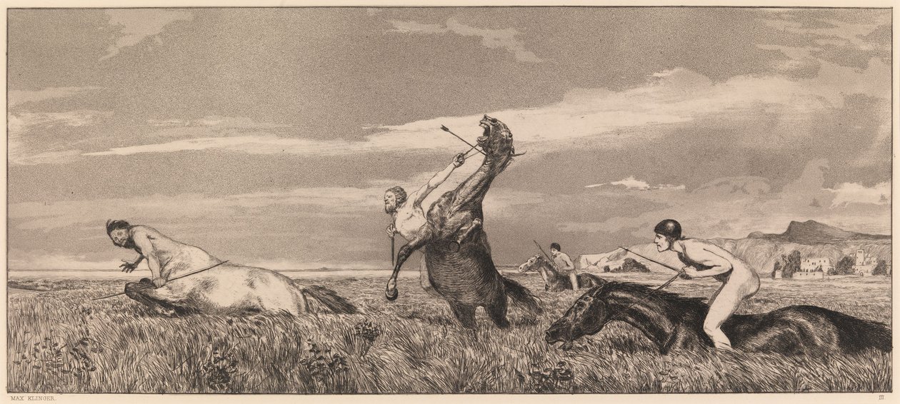 Verfolgter Zentaur von Max Klinger