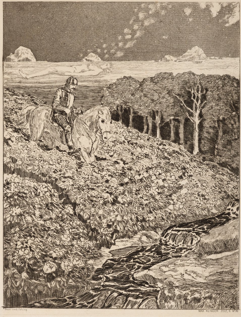 Traumweg (Off in a Dream), Platte 35 von Max Klinger