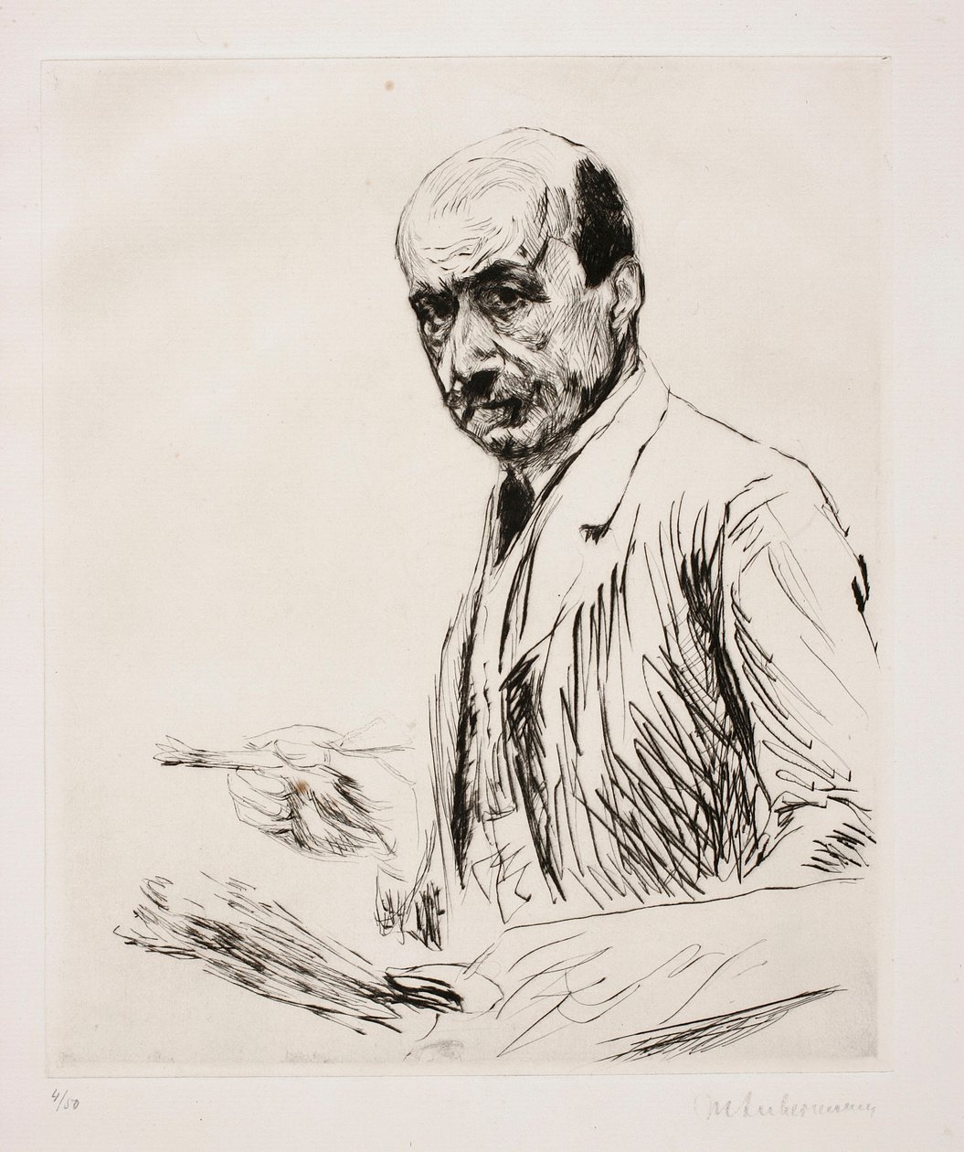 Selbstporträt mit Palette von Max Liebermann