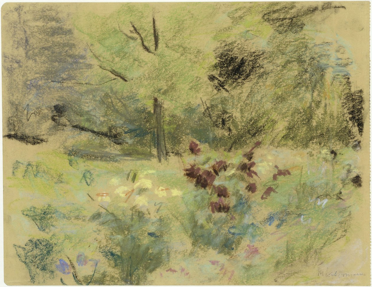 Blumen und Bäume von Max Liebermann