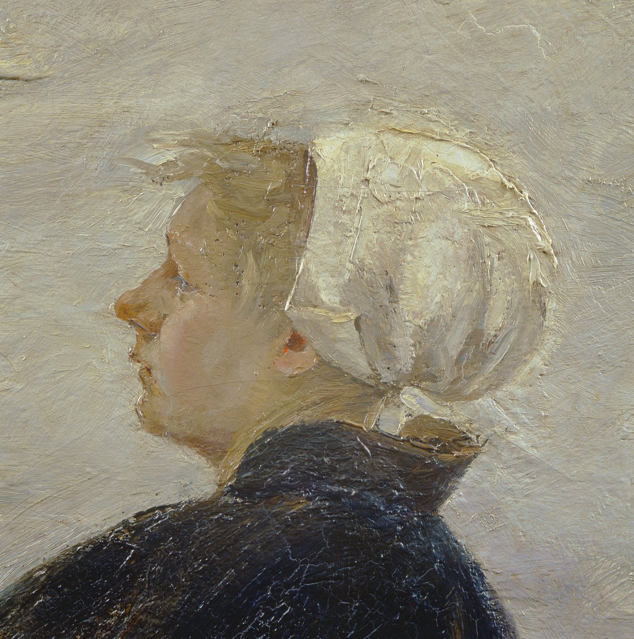 Detail aus Netze reparieren, 1889 von Max Liebermann