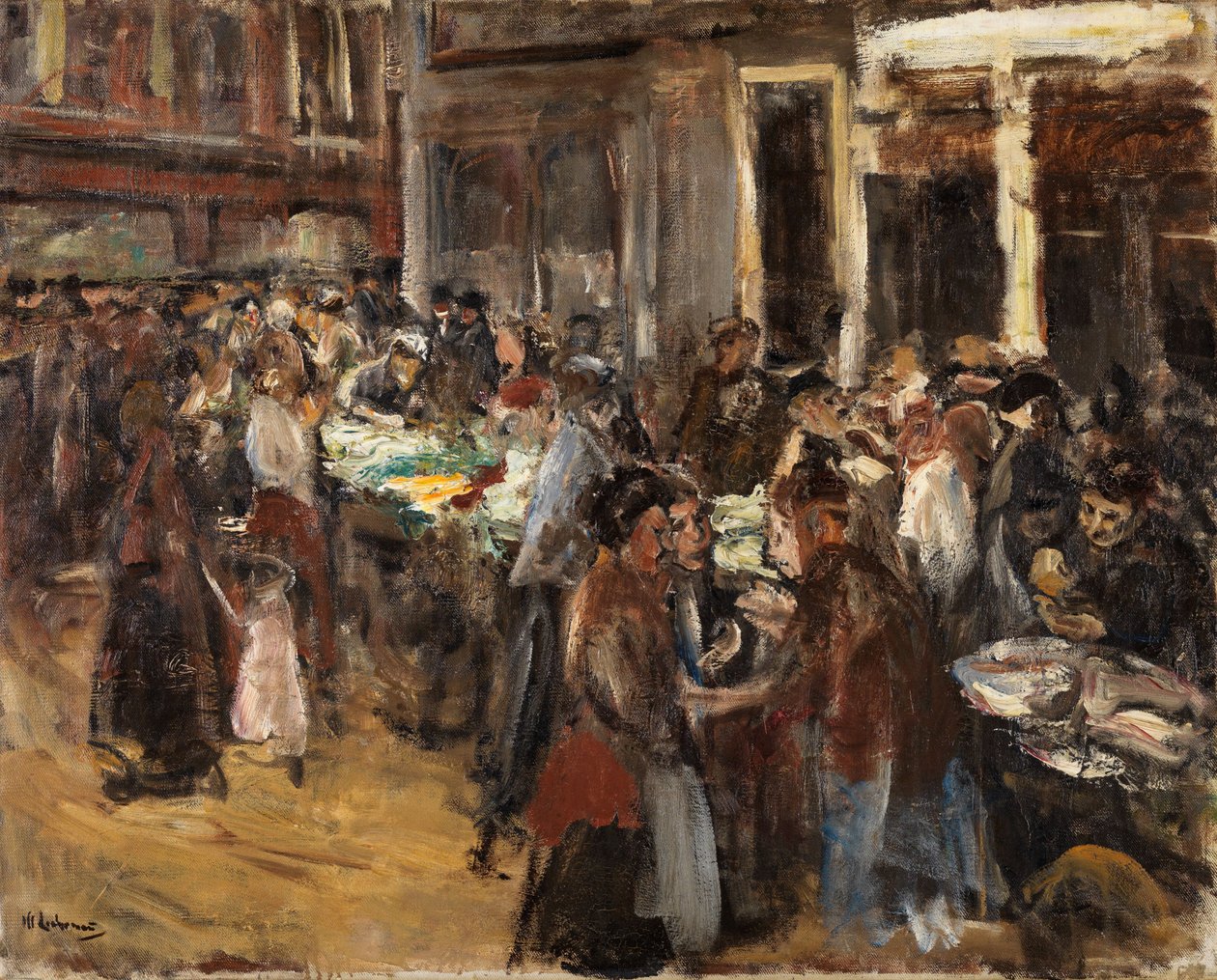Gemüsemarkt in Amsterdam von Max Liebermann