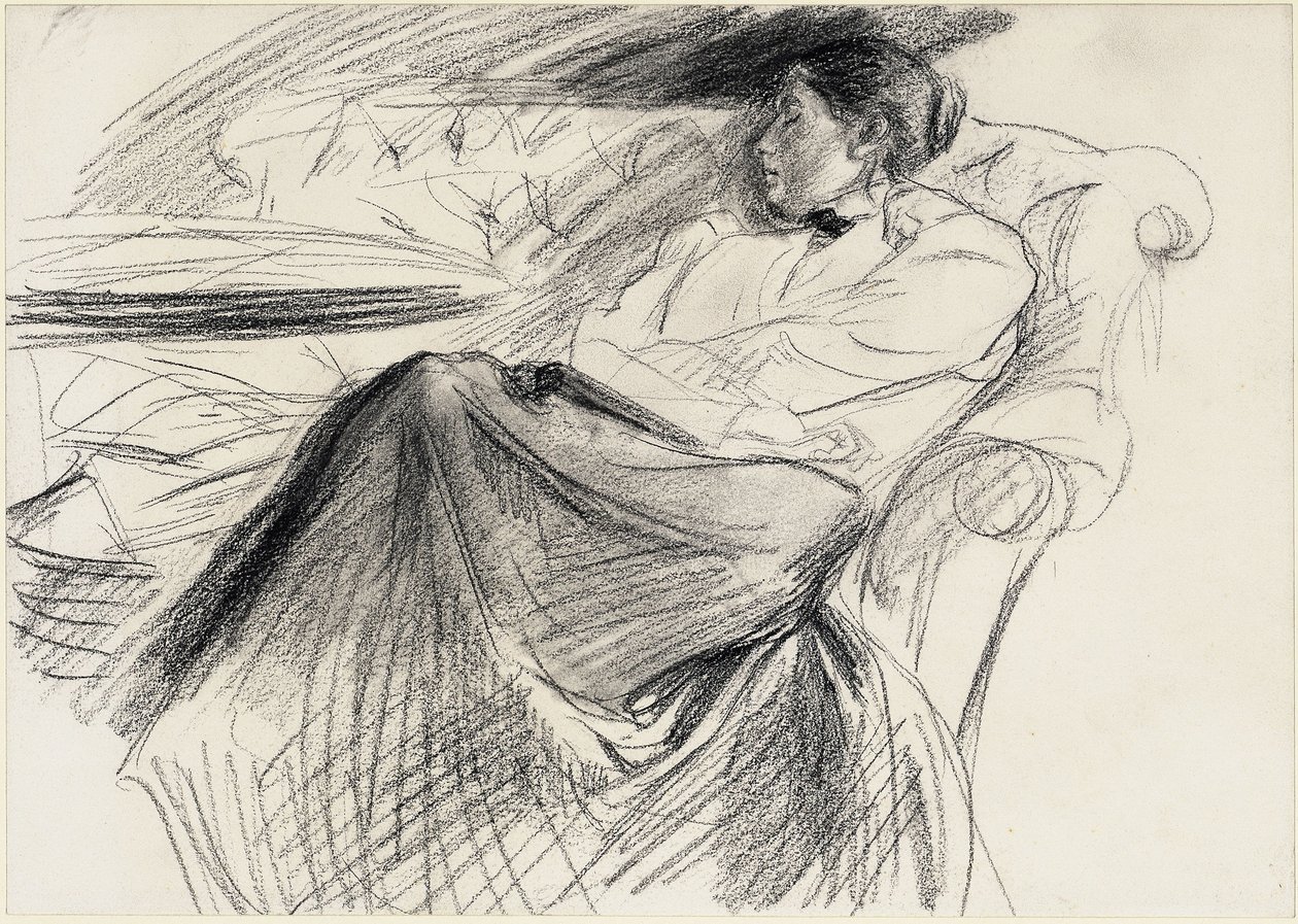 Martha Liebermann, schlafend von Max Liebermann