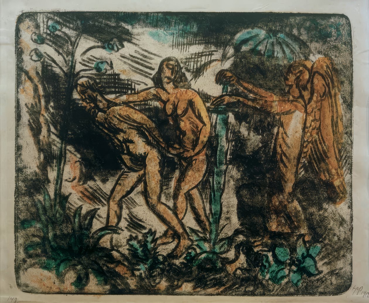 Die Vertreibung aus dem Paradies von Max Pechstein