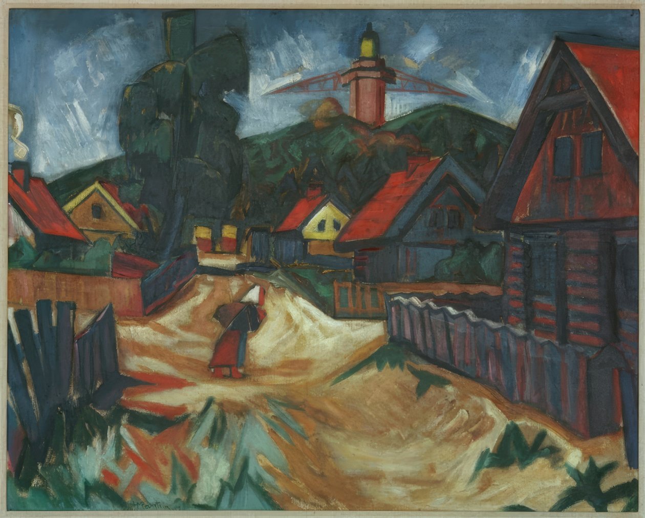 Fischerhäuschen in Nidden von Max Pechstein