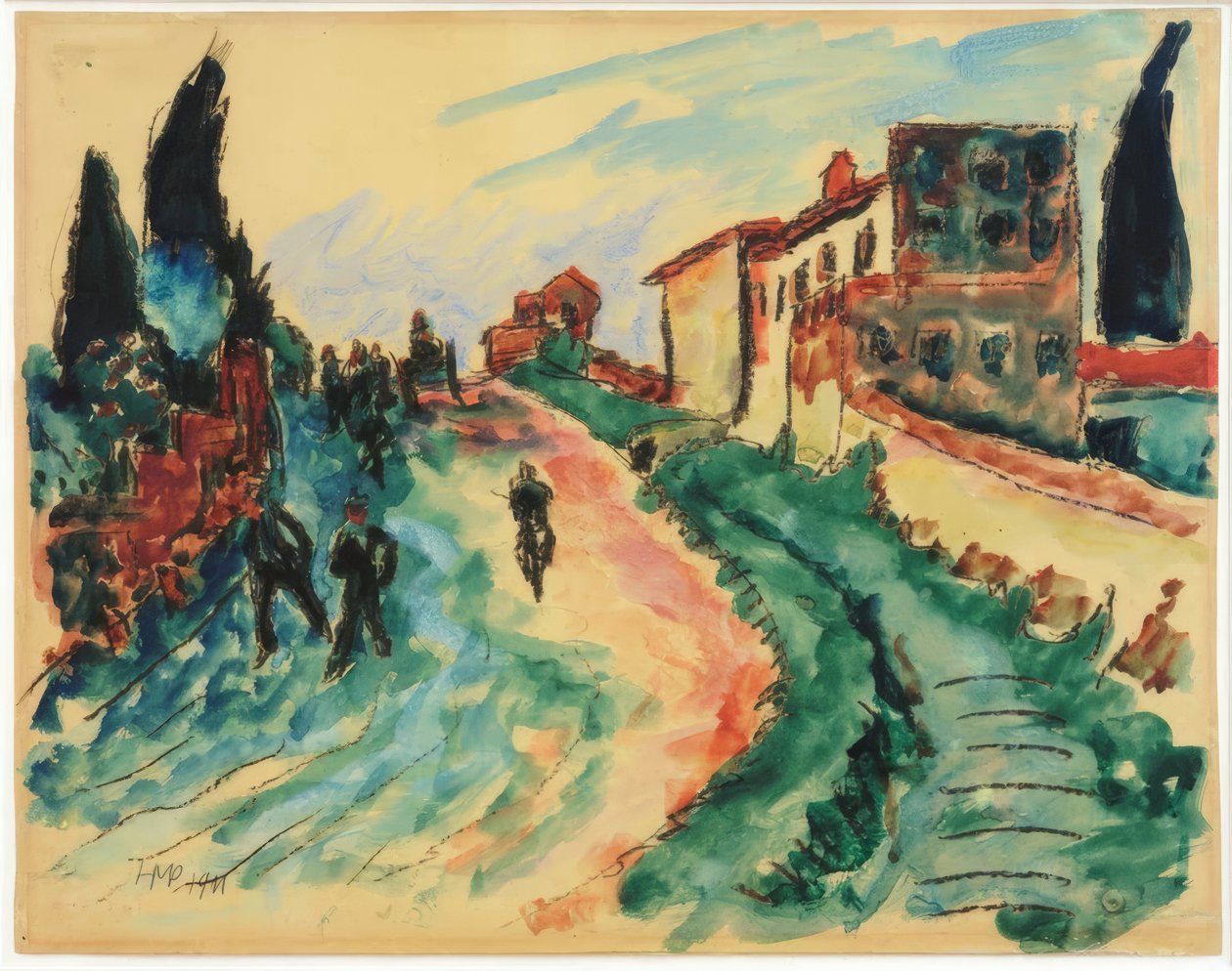 Italienische Landschaft von Max Pechstein