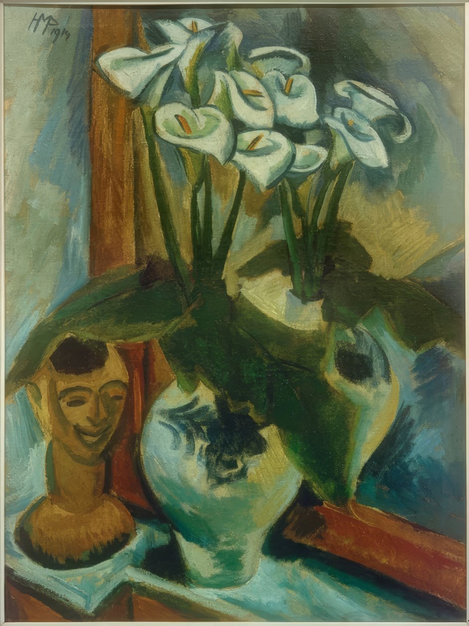 Stillleben mit tönernem Kopf von Max Pechstein