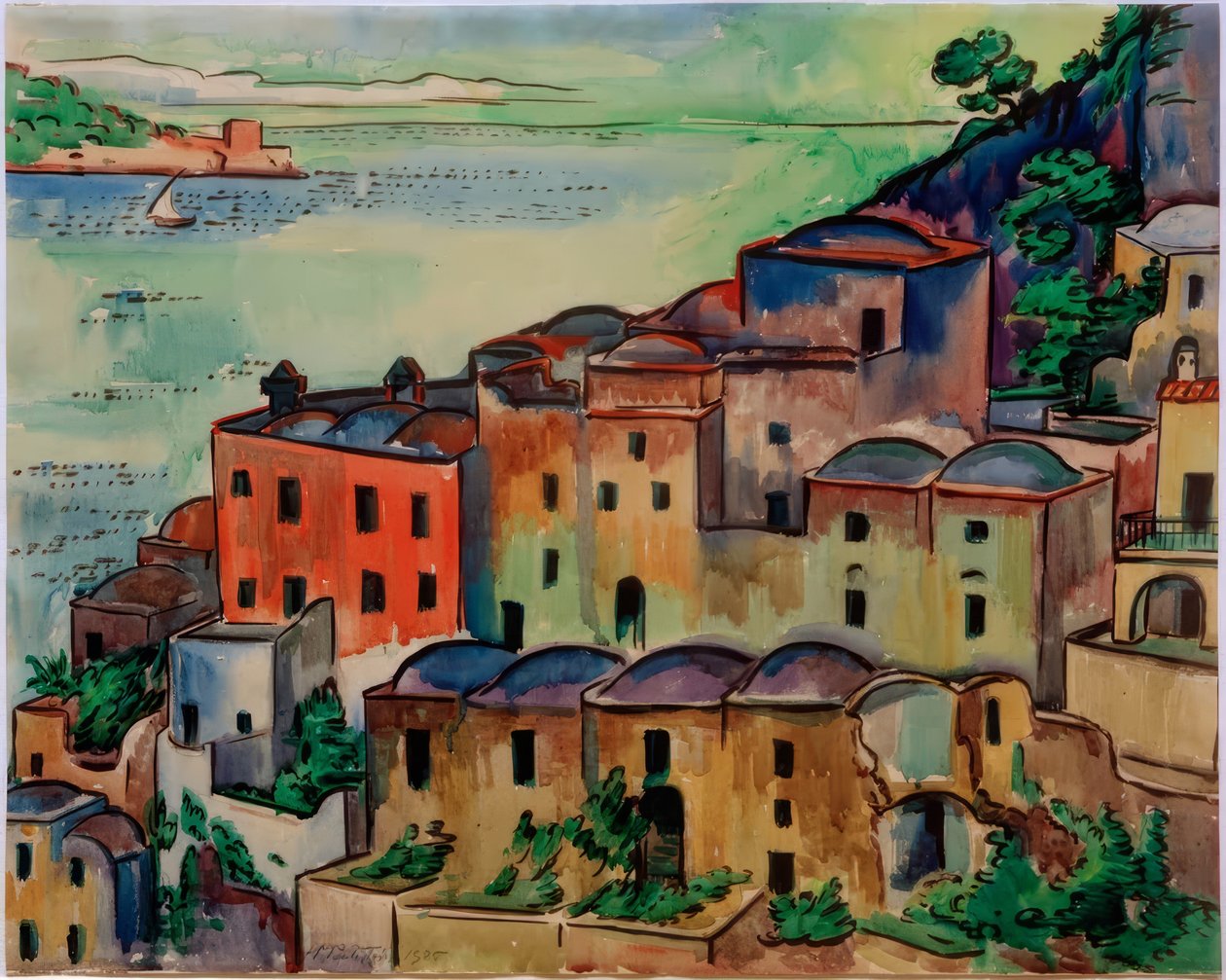 Südliche Stadt (Positano) von Max Pechstein