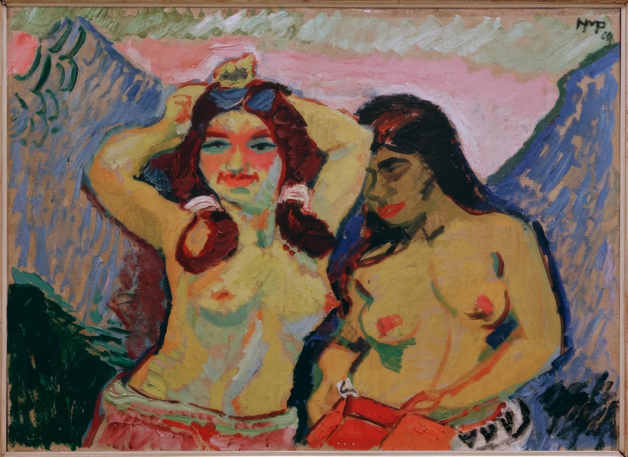 Zwei Mädchen von Max Pechstein