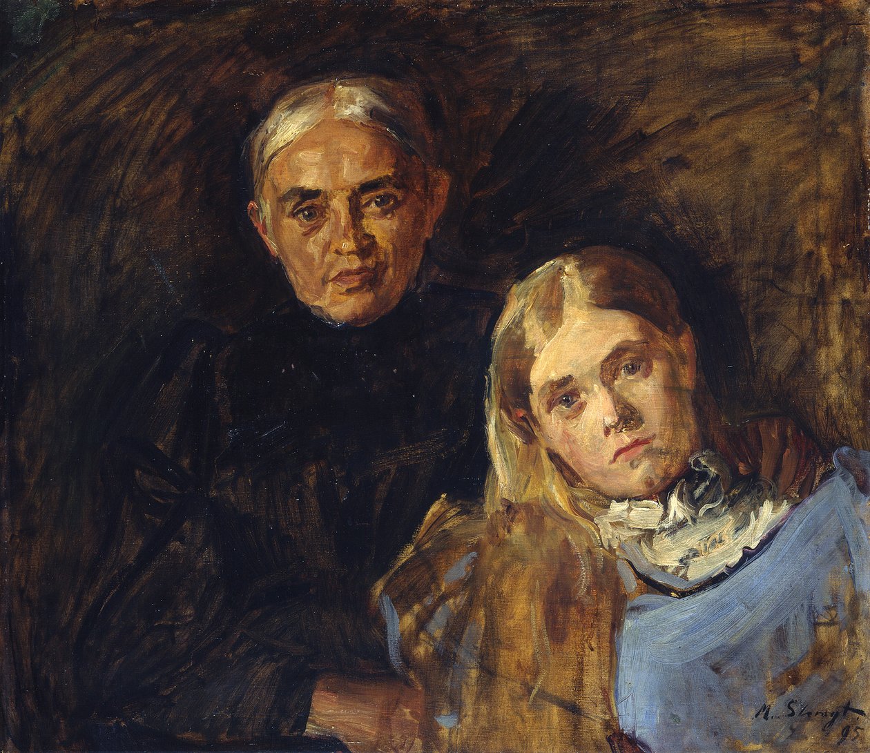 Frau Voll mit Tochter von Max Slevogt
