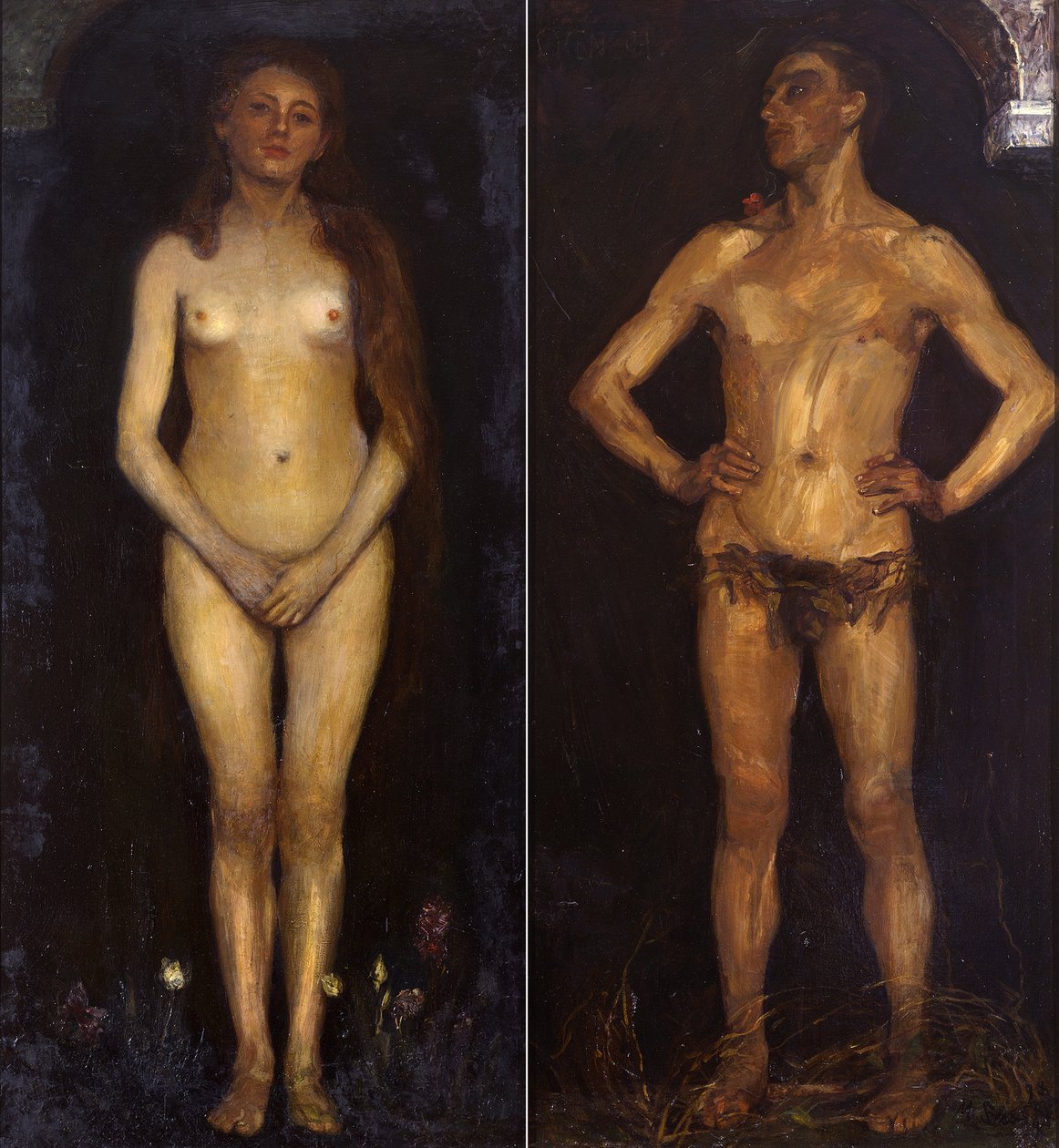 Menschenpaar (Homo-Sapiens-Tafeln) von Max Slevogt