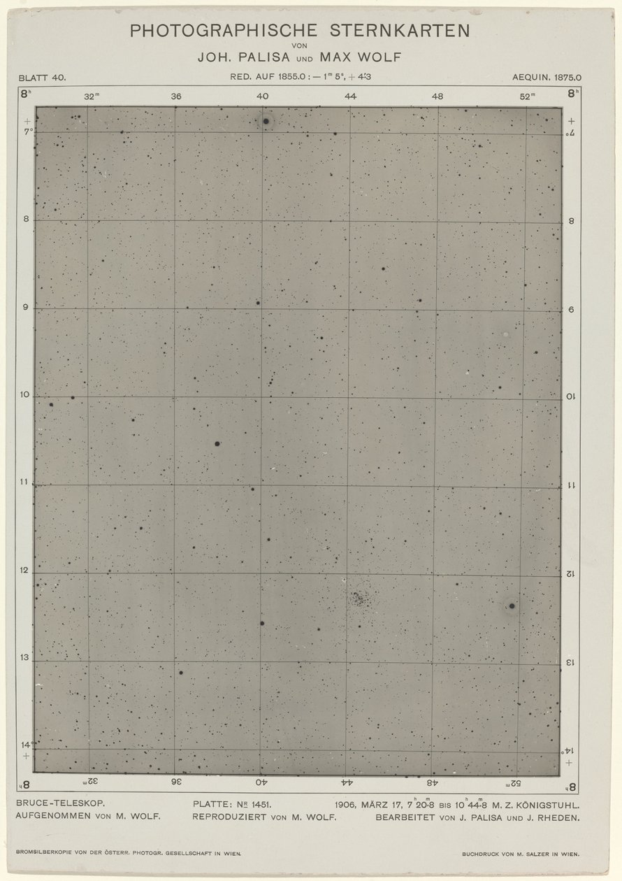 Photographische Sternkarten (17. März 1906) von Max Wolf and Joh. Palisa