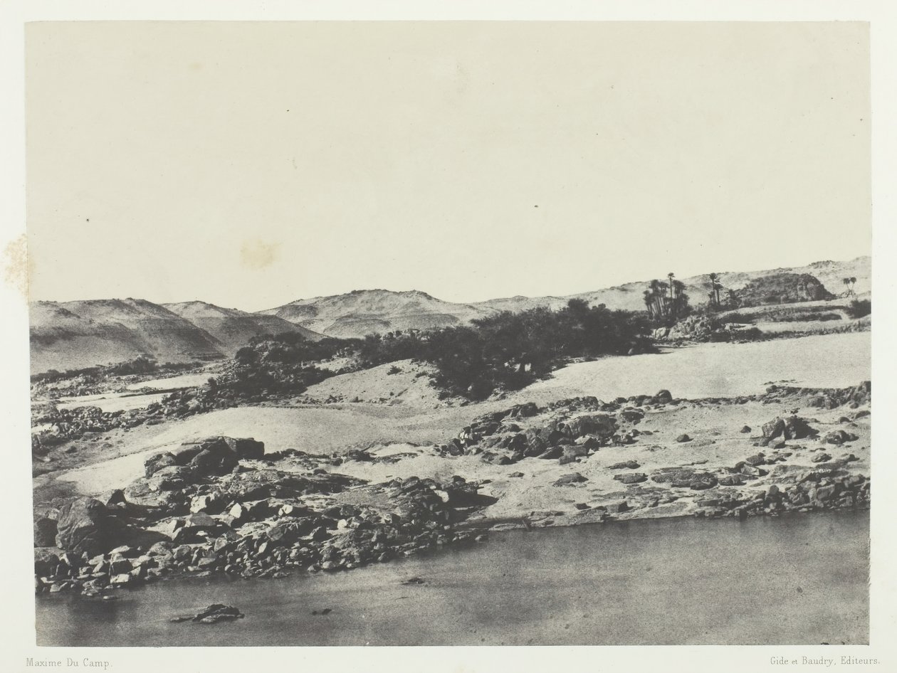 Eingang zum Ersten Katarakt, Oberägypten, 1849-51, gedruckt 1852 von Maxime Du Camp