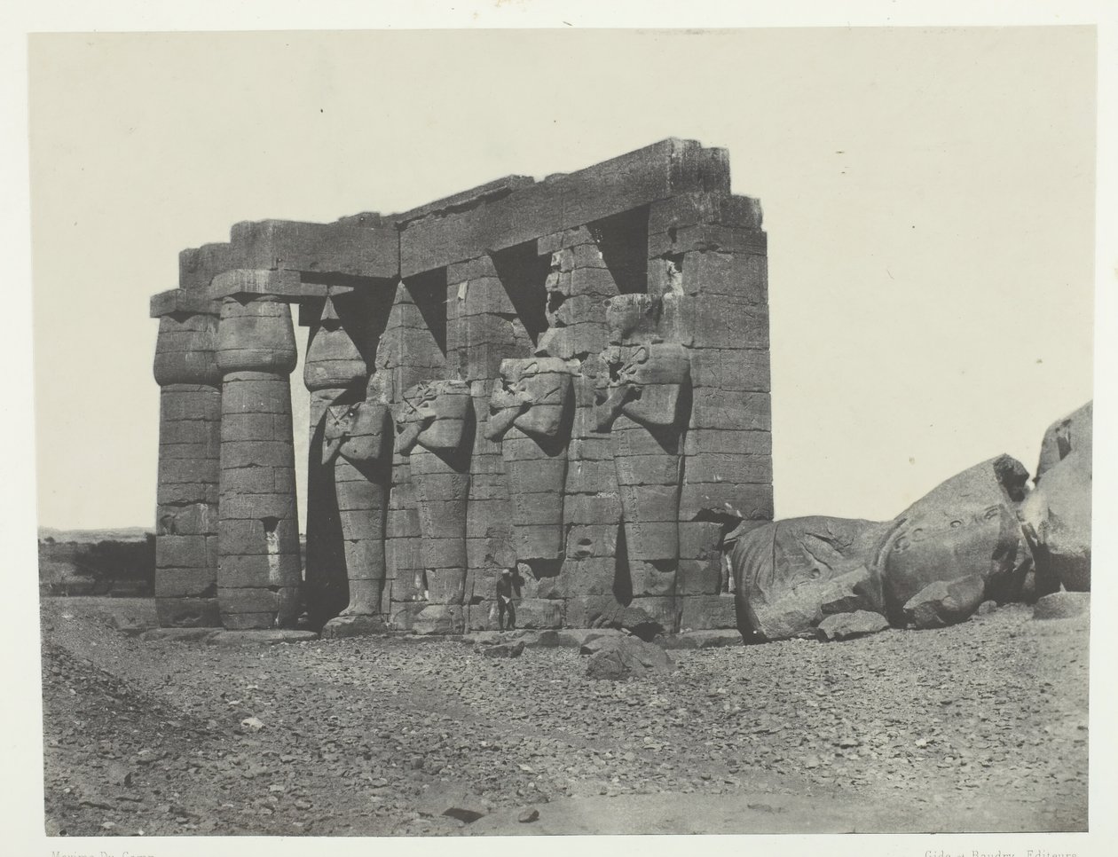 Gournah, Peristyl des Grabes von Osymandias Ramesseum Occidental, Theben von Maxime Du Camp