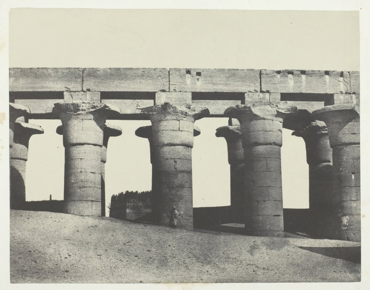 Luxor, Große Kolonnade des Palastes, Theben, 1849-1851, gedruckt 1852 von Maxime Du Camp