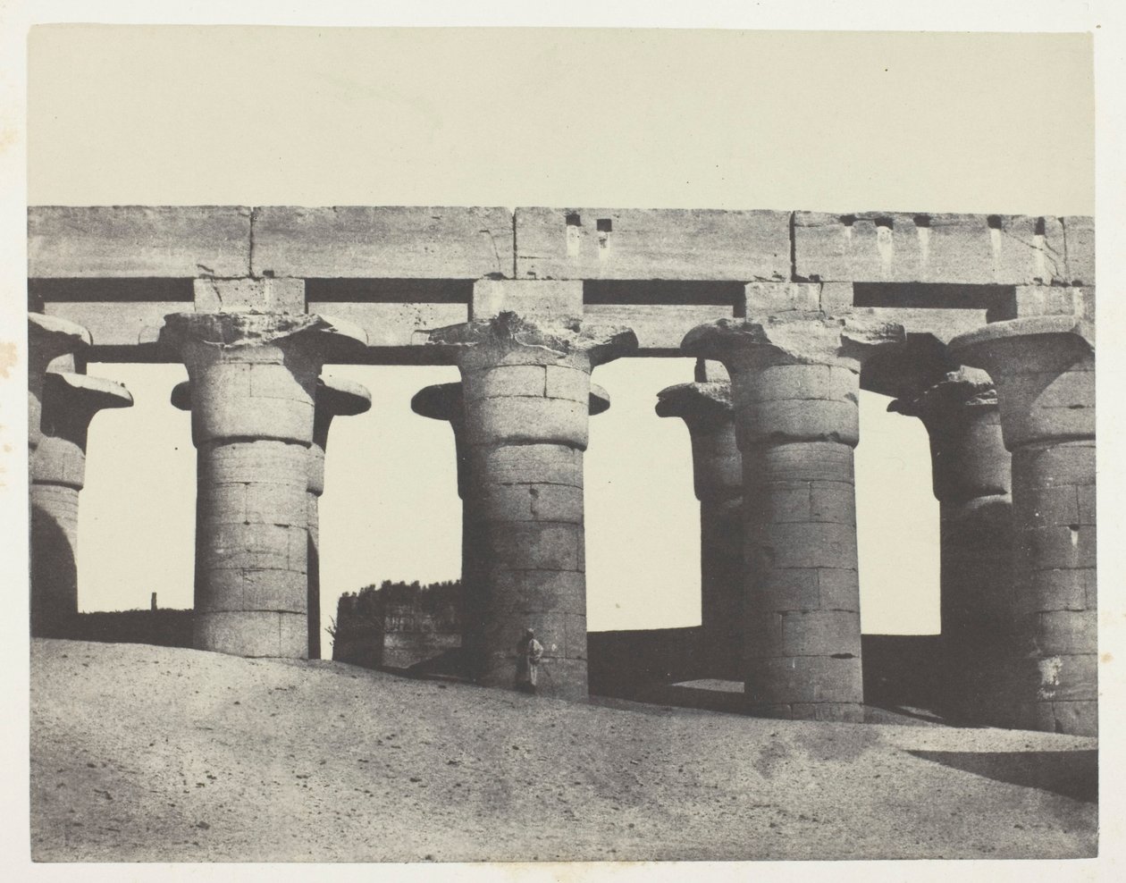 Luxor, Große Kolonnade des Palastes; Theben von Maxime Du Camp