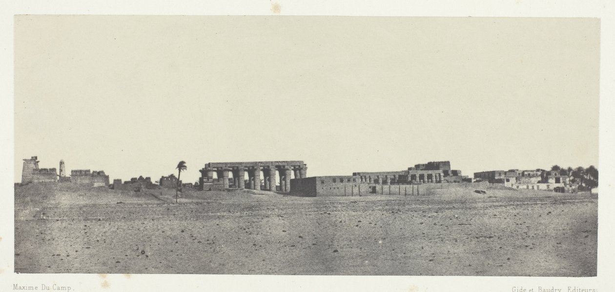 Luxor, Gesamtansicht der Ruinen; Theben von Maxime Du Camp