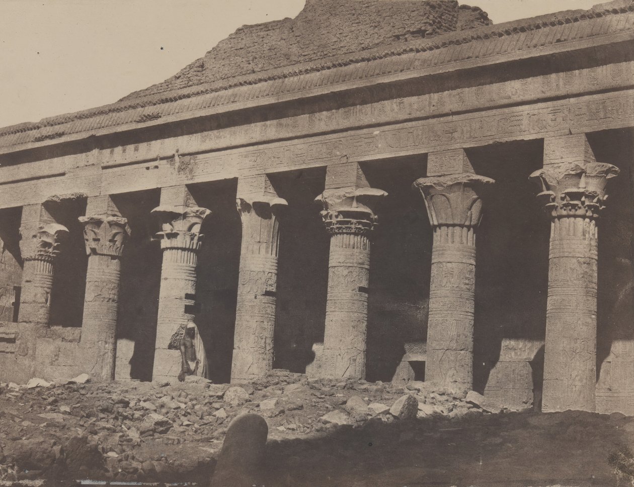 Nubien, Großer Tempel der Isis, in Philä, Galerie Orientale, April 1850, gedruckt 1852 von Maxime Du Camp