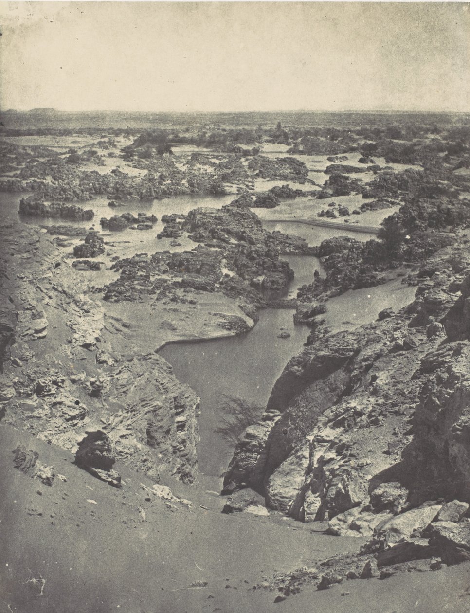 Nubien. Vue Cavalière de la Seconde Cataracte, 1850 von Maxime Du Camp