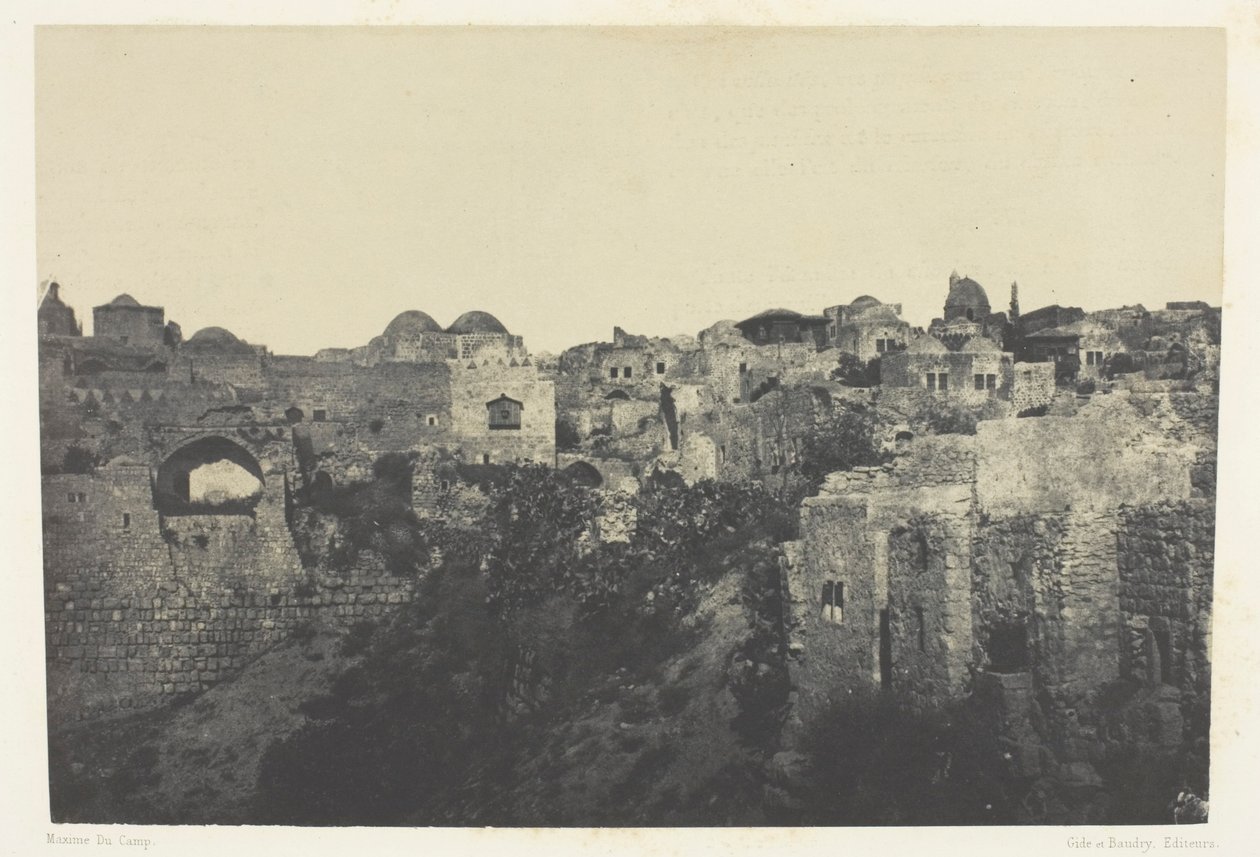 Westliches Viertel, Jerusalem; Palästina von Maxime Du Camp