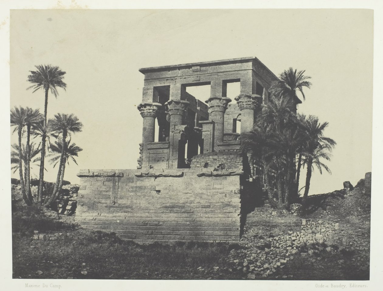 Tempel Hypäthre, Philoe, Nubien, 1849-51, gedruckt 1852 von Maxime Du Camp