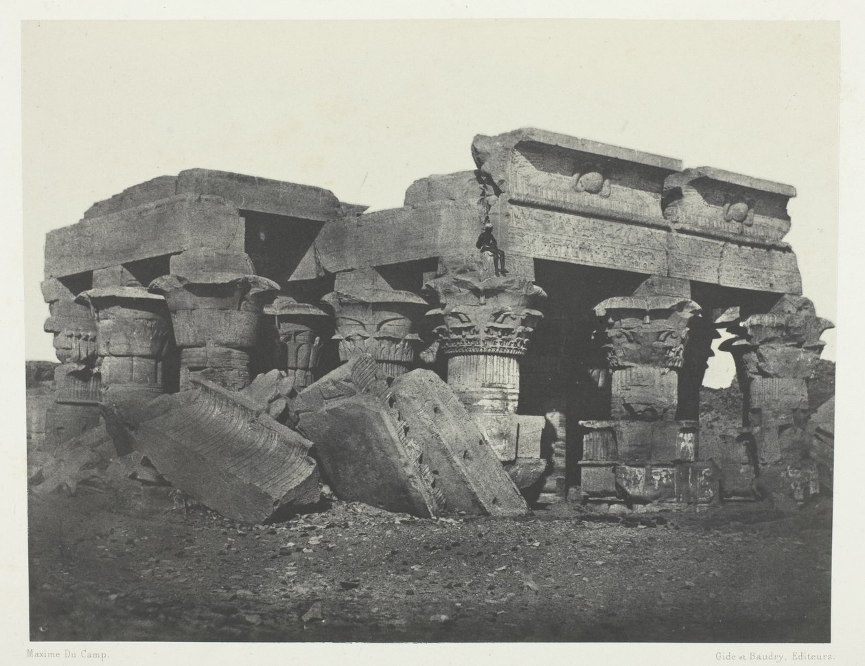 Tempel von Ombos, Oberägypten, Tafel 65 aus dem Album "Ägypten, Nubien, Palästina und Syrien" (1852) von Maxime Du Camp