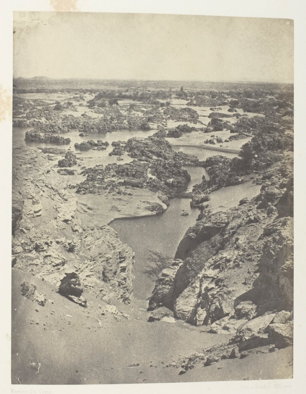Vue Cavalière De La Seconde Cataracte; Nubien, Tafel 111 aus dem Album "Egypte, Nubie, Palestine et Syrie" (1852) von Maxime Du Camp
