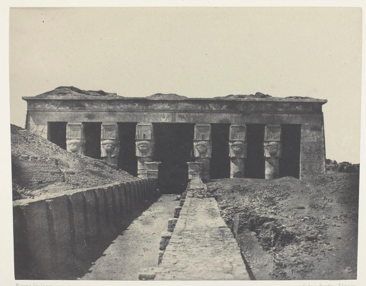 Gesamtansicht, Großer Tempel von Dendera (Teutyres), Oberägypten von Maxime Du Camp