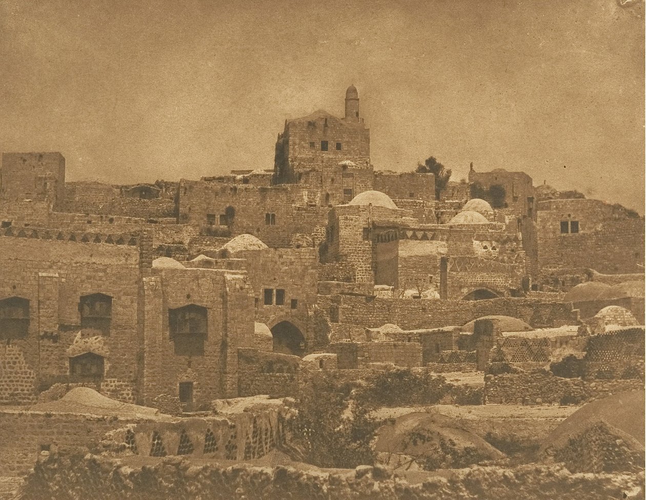 Ansicht der Moschee von El-Melouyeh und eines Viertels von Jerusalem, August 1850 von Maxime Du Camp