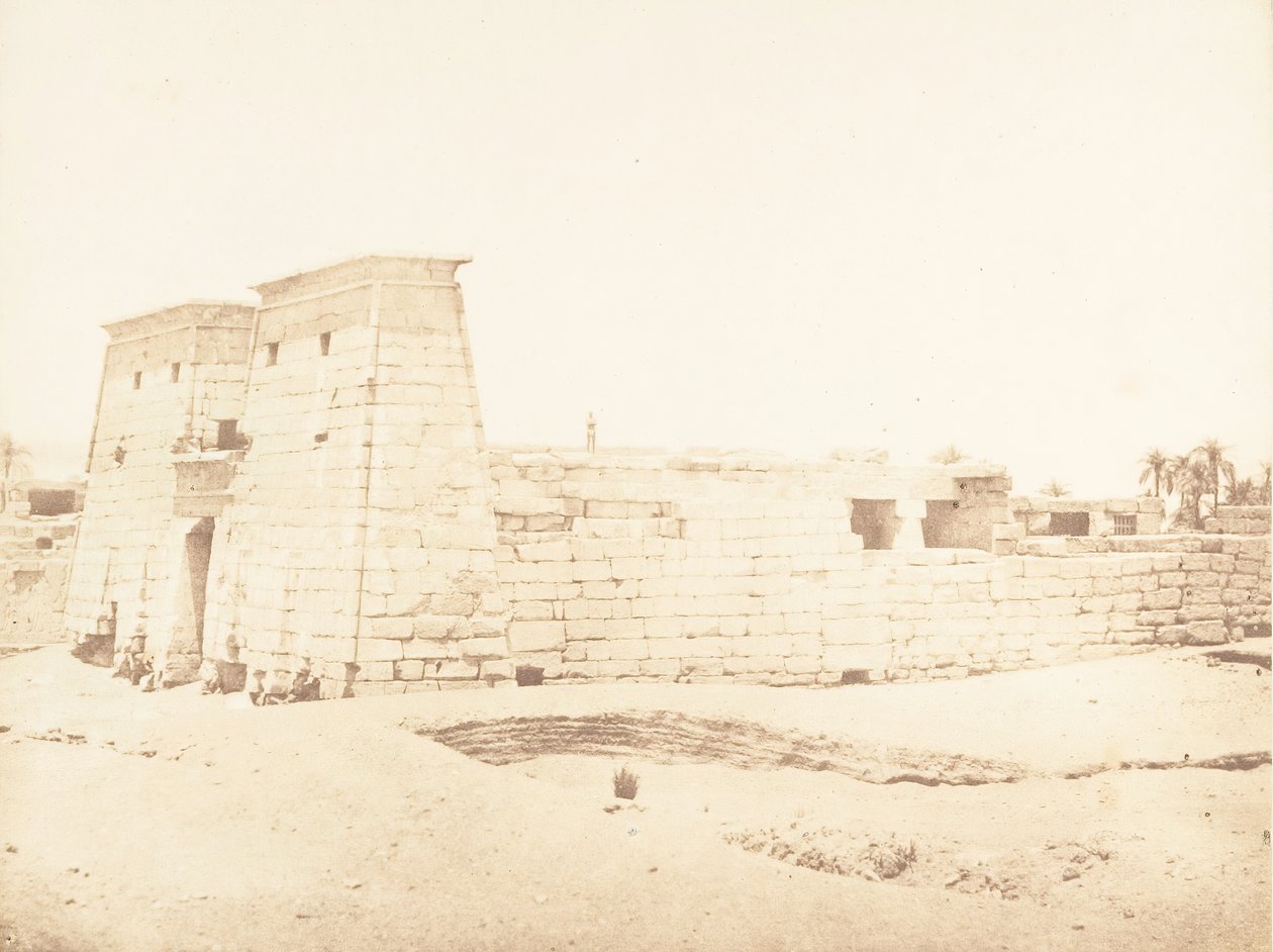 Allgemeine Ansicht des Tempels von Khons, in Karnak, Theben, 1849-50 von Maxime Du Camp