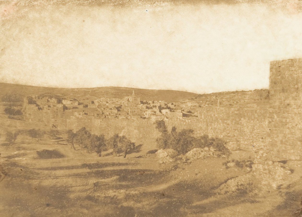 Vue prise au Nord-Ouest de Jérusalem, August 1850 von Maxime Du Camp
