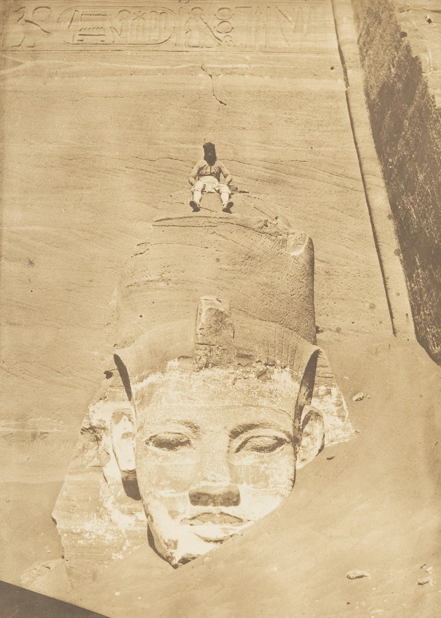 Westlichster Koloss des Tempels von Re, Abu Simbel, 1850 von Maxime Du Camp