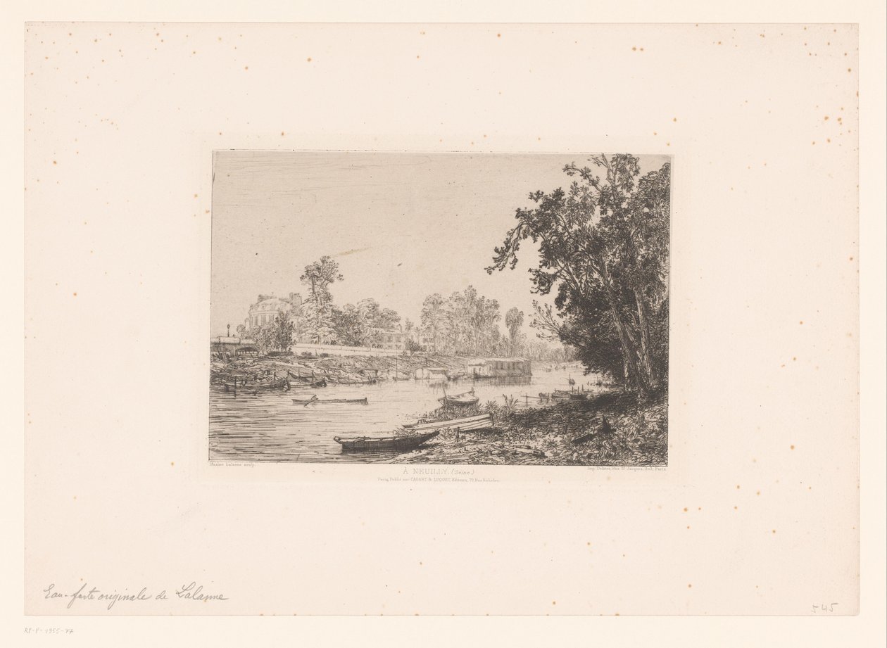 Ansicht der Seine in Neuilly von Maxime François Antoine Lalanne