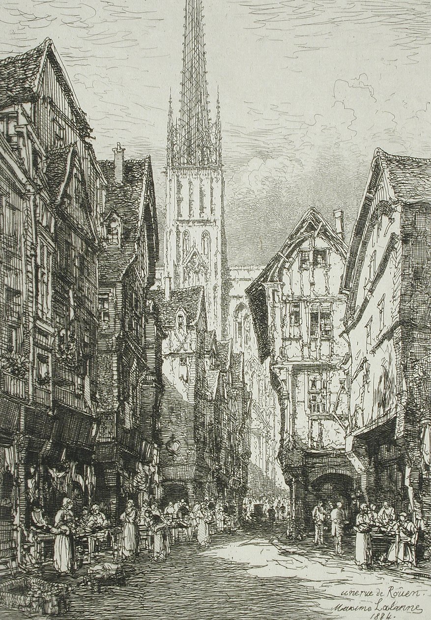 Eine Straße in Rouen von Maxime Lalanne