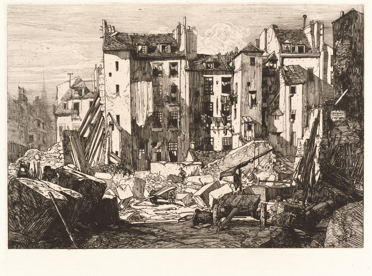 Abrissarbeiten für die Eröffnung der Rue des Écoles von Maxime Lalanne