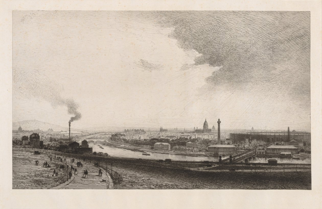 Paris im Jahr 1867, Blick vom Trocadero, 1867 von Maxime Lalanne