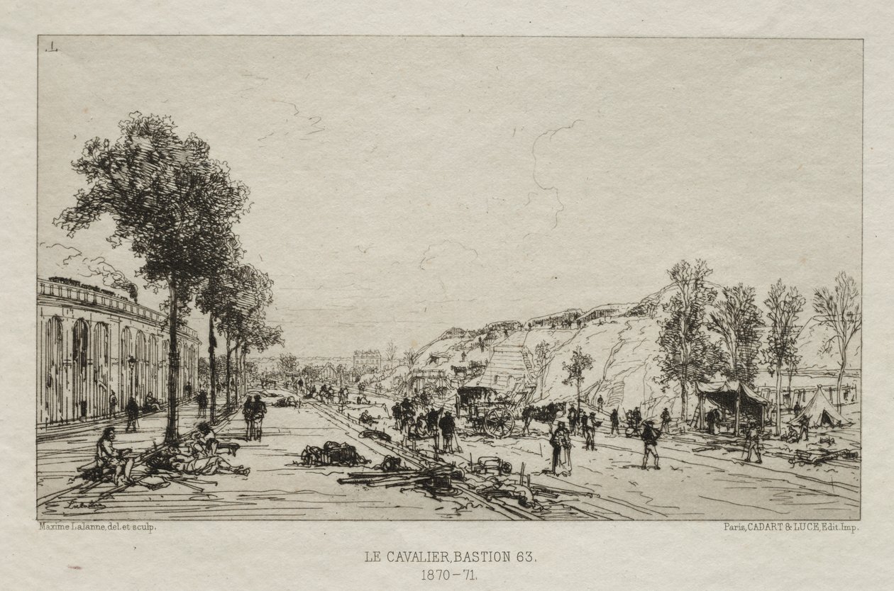 Künstlerische Erinnerungen an die Belagerung von Paris: Der Reiter (Bastion 63) von Maxime Lalanne