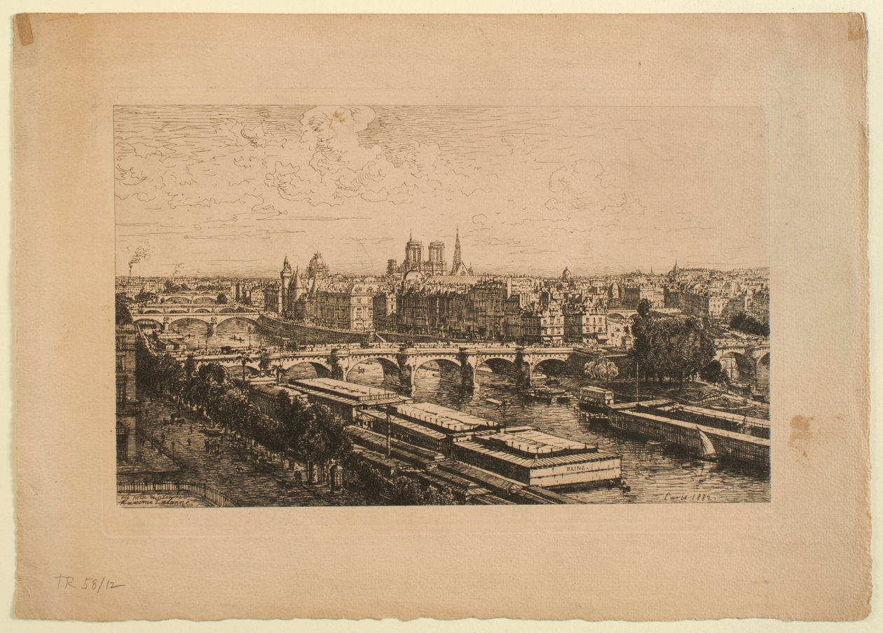 Blick auf Paris vom Louvre von Maxime Lalanne