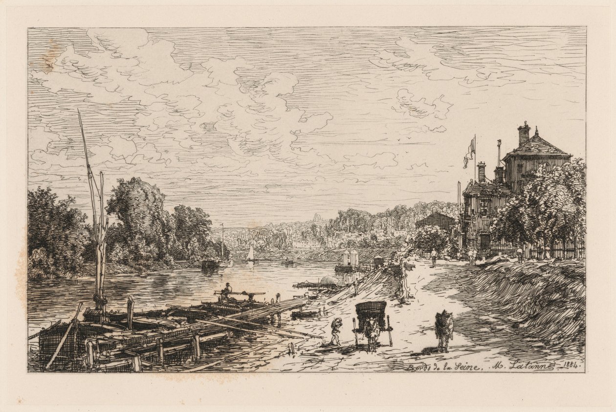 Ansicht von Bas-Meudon, Ufer der Seine von Maxime Lalanne