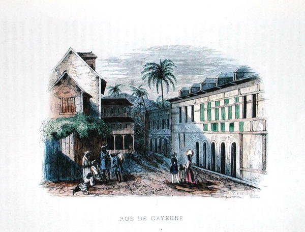 Rue de Cayenne, Französisch-Guayana, Illustration aus 