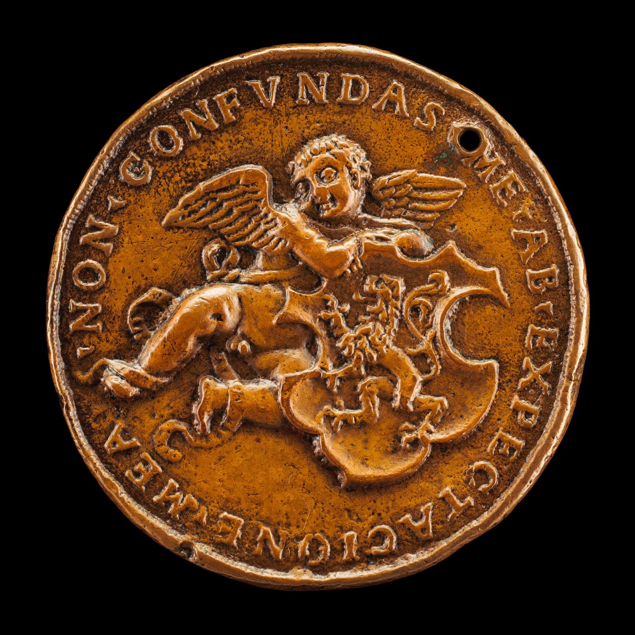 Putto hält die Waffen von Vitry [Rückseite], 1518 von Medallist of 1518