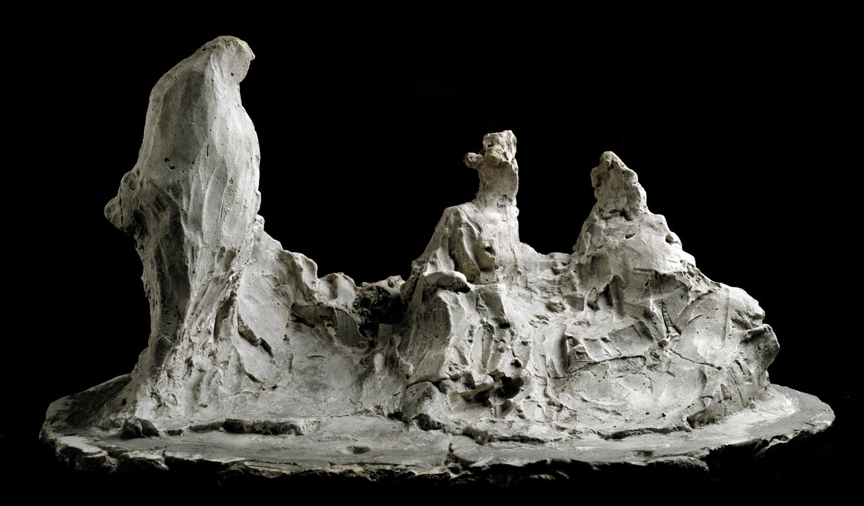 Gespräch im Garten. Skulptur von Medardo Rosso von Medardo Rosso