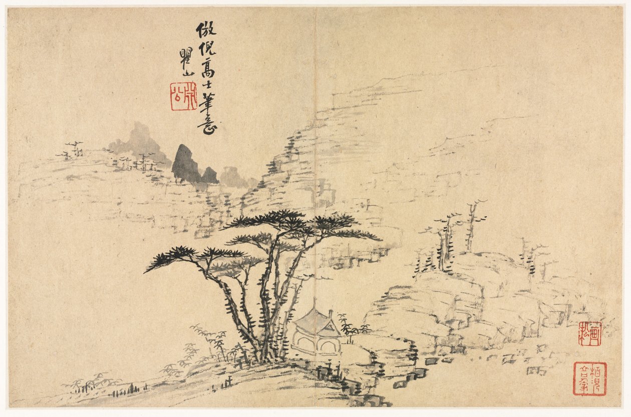 Landschaften in verschiedenen Stilen nach alten Meistern von Mei Qing